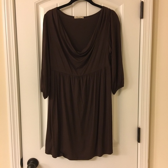 Forever 21 Tops - Forever 21 Women’s Brown 3/4 Sleeve Blouse Size Large